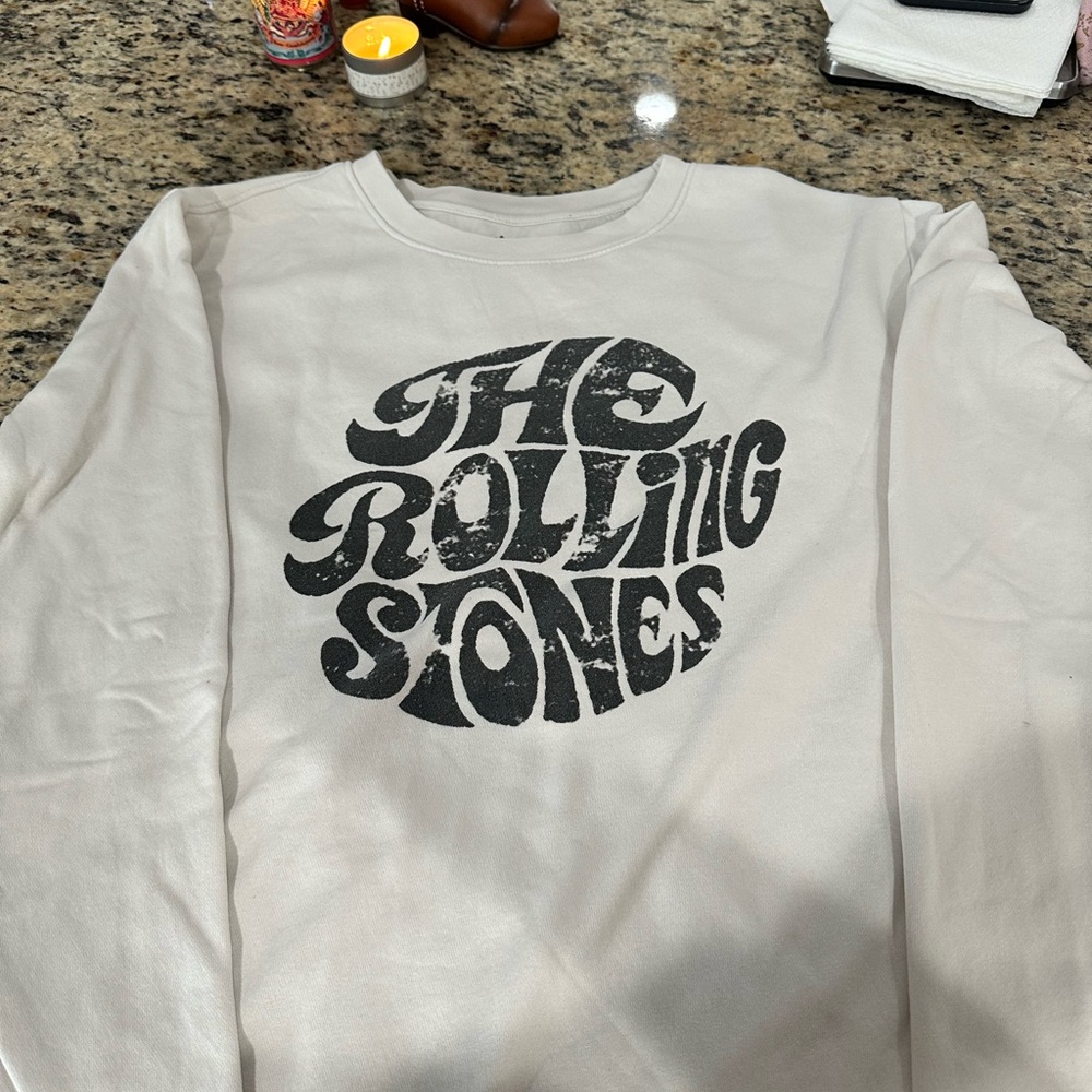 The Rolling Stones Cream Logo Sweatshirt